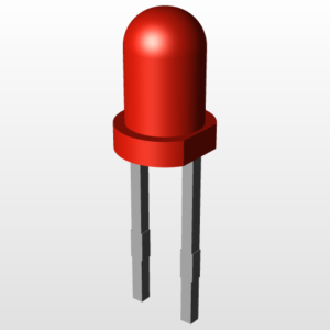 LED 3MM DIFUSO VERMELHO